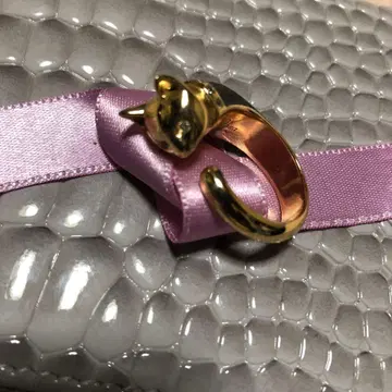 [ 새상품 미사용 ] 캣/블랙&골드/오픈링/이탈리아/프리