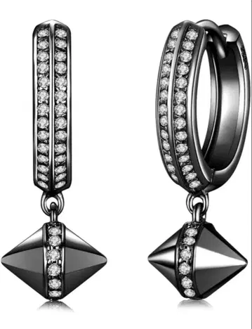 귀걸이 남성용 여성용 금속 알레르기 방지 후프 귀걸이 남성용 실버