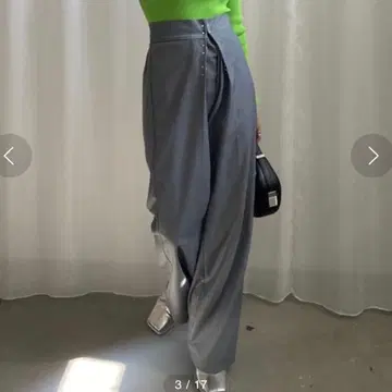 새상품급 Ameri VINTAGE 스터드 하이웨스트 와이드 팬츠 M