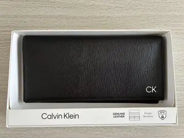 캘빈 클라인 천연 가죽 블랙 장지갑