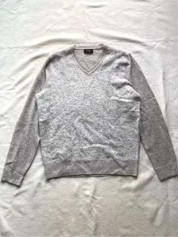 에포카 우오모 절개 V넥 스웨터 그레이 사이즈 50 새상품급