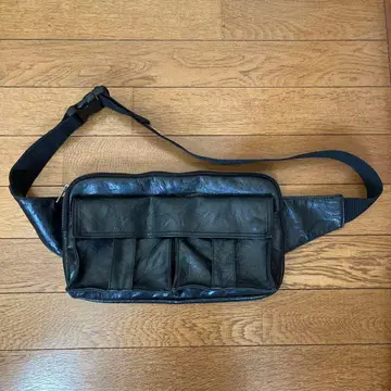 블랙 바디백 웨스트 파우치 숄더