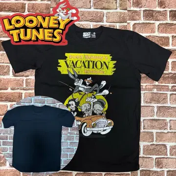 [ XL 사이즈 ] 루니툰 빅 로고 프린트 T셔츠 블랙 새상품