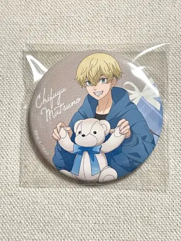 도쿄 리벤저스 세븐넷 한정판 테디베어 캔뱃지 마츠노 치후유