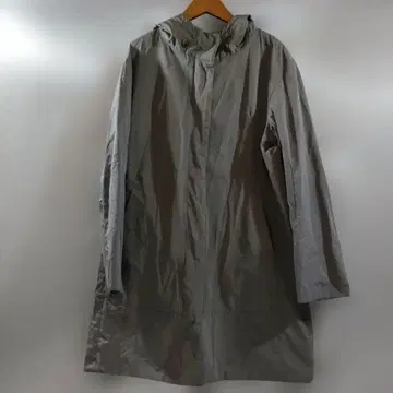 두클라쎄 그레이 롱 코트 후드 부착 새상품급