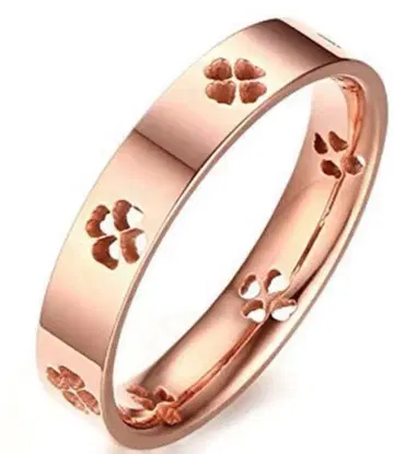 인기 핑크 골드 여성용 스테인리스 액세서리 반지