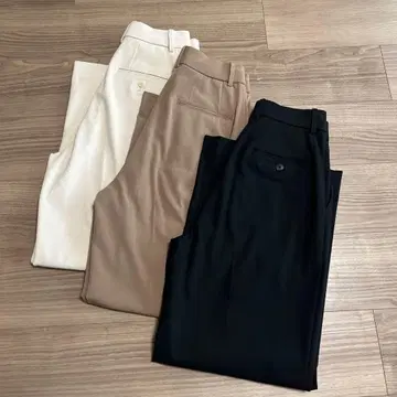 유니클로 턱 와이드 팬츠 S