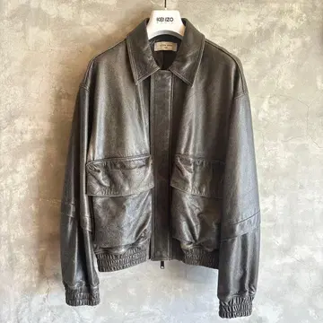 AFTER PRAY 빈티지 가공 A-2형 가죽 플라이트 자켓 L