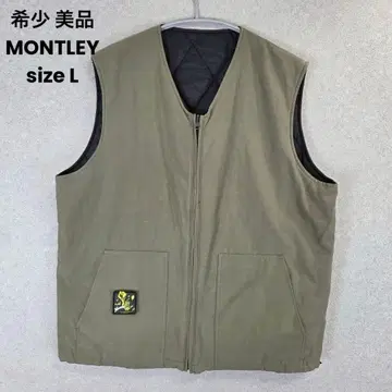 레어 새상품급 MONTLEY 리버서블 퀼팅 올리브 카키