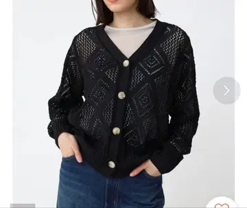 택 포함 새상품 Aga 아가 스콧 클럽 크로셰 니트 가디건
