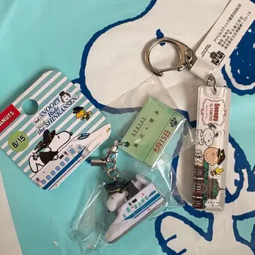 스누피 타운 미니 도쿄역 이치방가이점 키링 2종