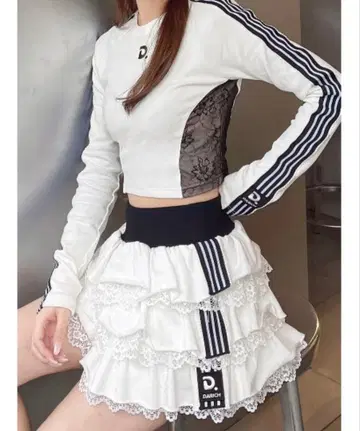 다리치 스포티 라인 프릴 미니 스커트 FL