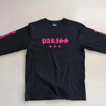 PARISS 긴팔 티셔츠 블랙 핑크