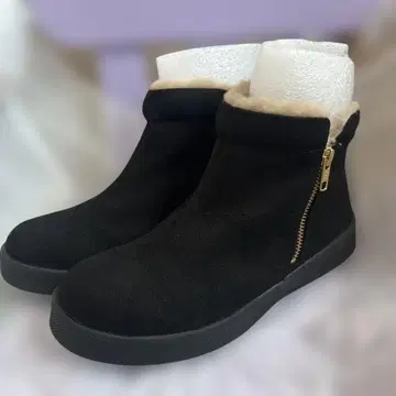 발수 보온 깔창 부츠 블랙 스웨이드 XL