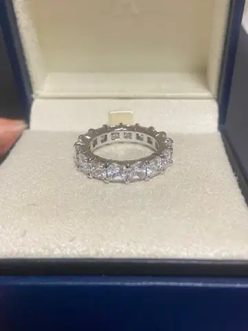 인공 다이아몬드 cz 12호 고품질 풀 이터니티 반지