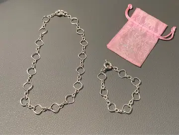 아가타 액세서리 목걸이 팔찌 실버 2세트