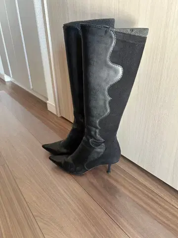 지미추 블랙 롱 부츠