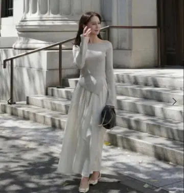 Cle blatt 아지메 도킹 니트 원피스 M 아이보리