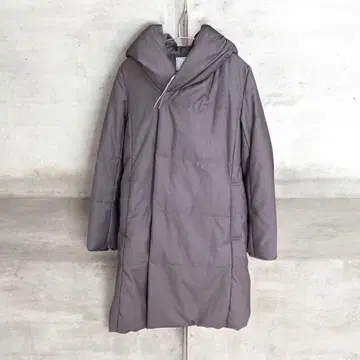 [ 로페피크닉 ] 다운 자켓 그레이 후드 부착 탑서모