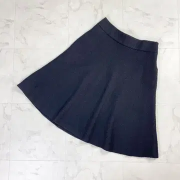 모스키노 울 혼방 트위드 플레어 스커트 이탈리아제 블랙 38*LD1461