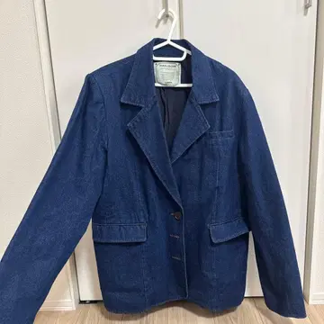 tina jojun 오버 사이즈 데님 테일러드 자켓 인디고
