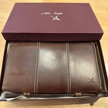 미사용 새상품 Ain Soph 브라운 가죽 장지갑