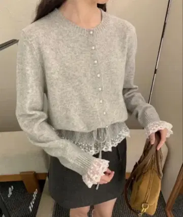 by muni:r 니트 가디건 그레이