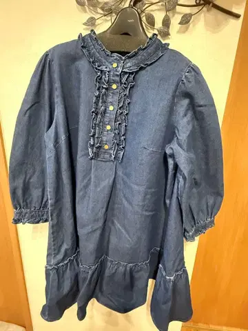 데님 프릴 원피스 사이즈 42