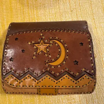 오자카 디자인 가죽 접이식 지갑