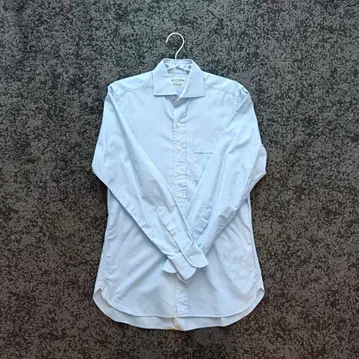 Drake's 세미 와이드 칼라 셔츠 블루