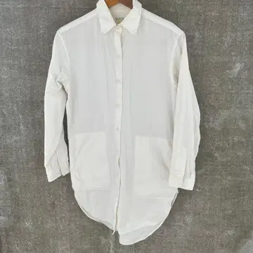 YAECA 화이트 긴팔 롱 셔츠 원피스