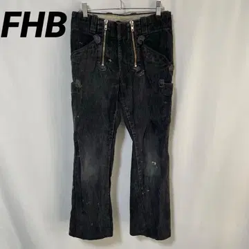 B-1154 FHB 유로 구제 의류 저먼 로거 팬츠 코듀로이 독일제