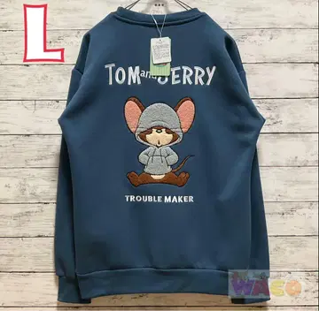 톰과 제리 남성용 애니메이션 의류 긴팔 속기모 트레이닝복