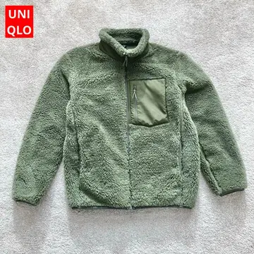 UNIQLO 방풍 보아 플리스 자켓 올리브 M