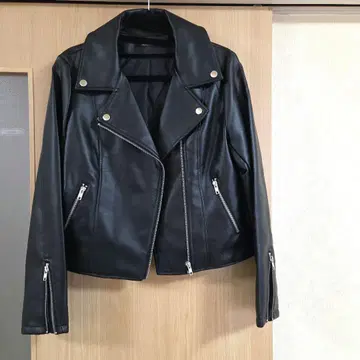 블랙 싱글 라이더 자켓