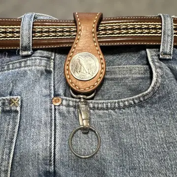 이글 가죽 콘초 부착 지갑 체인 아메리카 원주민