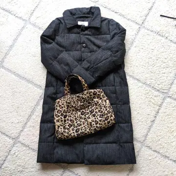 데님풍 퀼팅 코트 M 사이즈