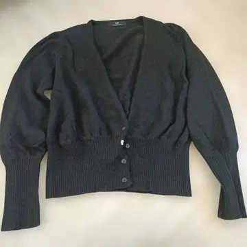 캐시미어 혼방 가디건 블랙 긴팔