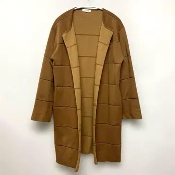 PLST 두께감 있는 가디건 코디건 브라운 겉옷 노카라