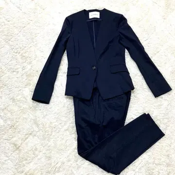 컨디션 최상! 그린 라벨 릴랙싱! 노카라 팬츠 수트 셋업! 네이비