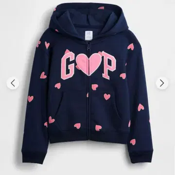 GAP 하트 무늬 후드티 크롭 타이트 핑크