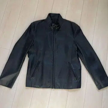 COMME CA ISM 블랙 가죽 라이더 자켓 M