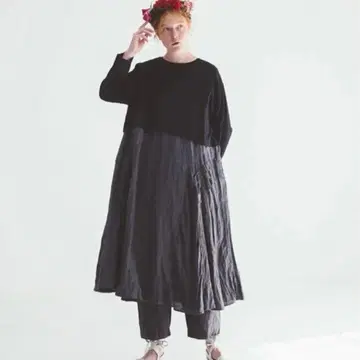 nest Robe 린넨 사이드 턱 원피스 네스트로브