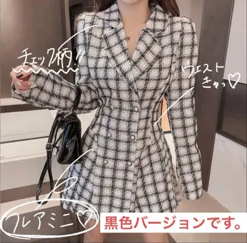 자켓 미니 원피스