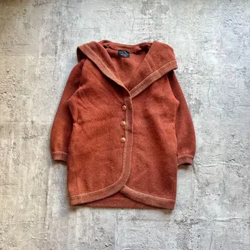 CASA de PICCO 니트 코트 니트 자켓 육중 테라코타