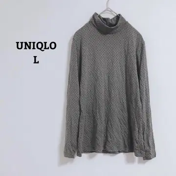 유니클로 티셔츠 히트텍 도트 터틀넥 이너 긴팔 L