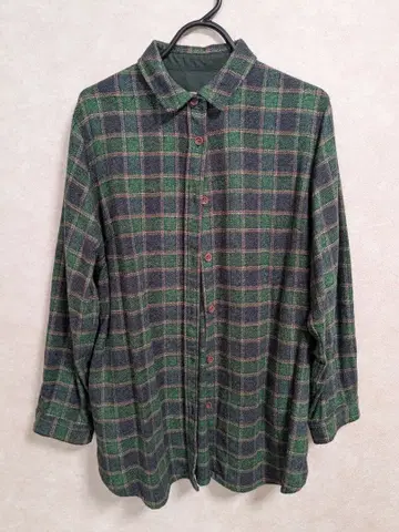 CROCODILE 긴팔 셔츠 L 사이즈 그린 체크