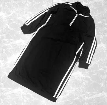 GOLDJAPAN 하프 지퍼 원피스 블랙 빅 사이즈 2XL 루즈핏