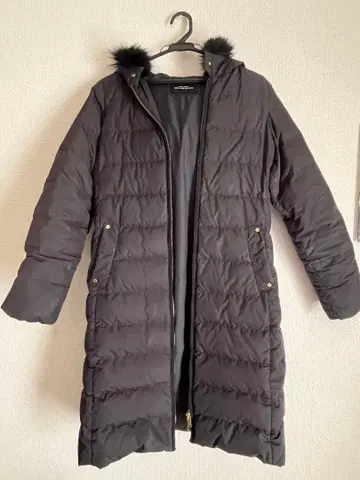 UNITED ARROWS 후드 부착 롱 다운 자켓