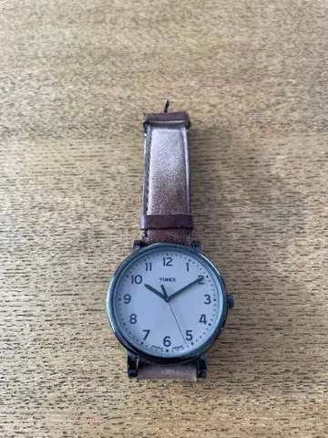 타이맥스 쿼츠 손목시계 실버/브라운